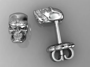 earrings with a skull 3D Print Model
