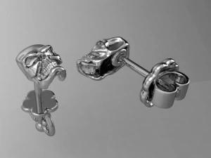 earrings with a skull 3D Print Model
