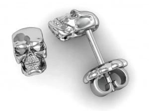 earrings with a skull 3D Print Model