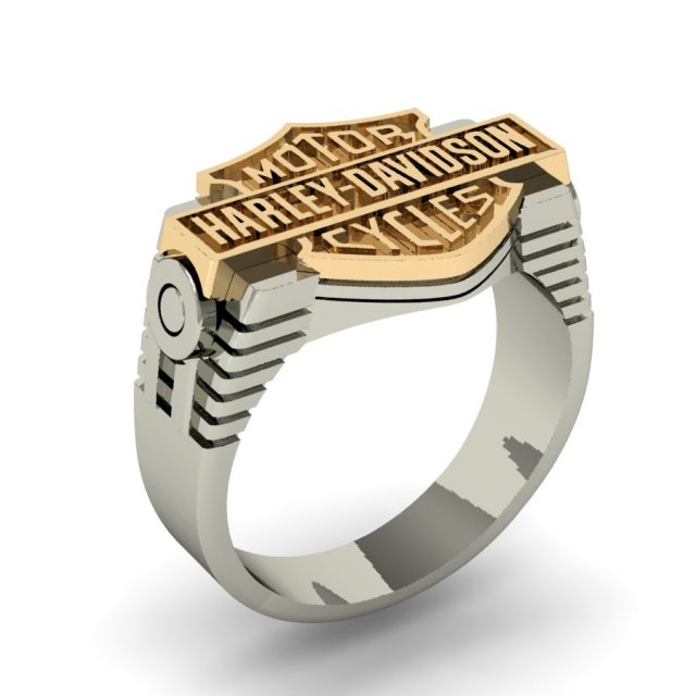 man ring harley-davidson 3D 打印模型 .c4d .max .obj .3ds .fbx .stl .blend 