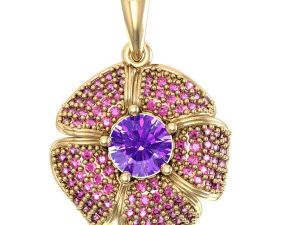 beautiful pendant flower 3D Print Model