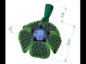 beautiful pendant flower 3Dプリントモデル