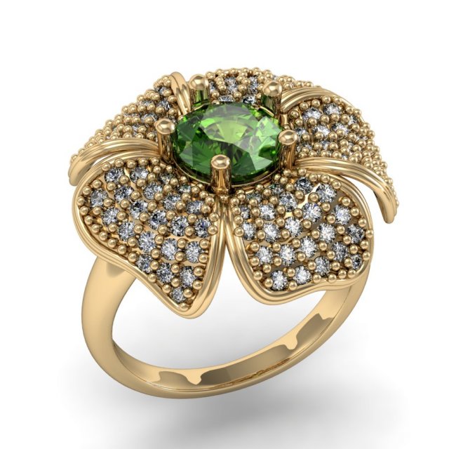 beautiful ring flower Model Cetak 3D .c4d .max .obj .3ds .fbx .stl .blend 