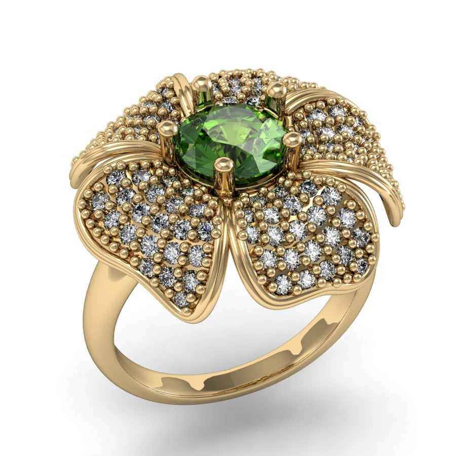 beautiful ring flower 3D Print Model .c4d .max .obj .3ds .fbx .stl .blend 