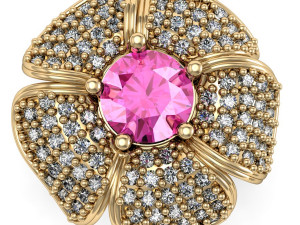 beautiful ring flower Model Cetak 3D