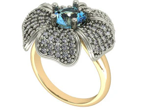 beautiful ring flower 3D Print Model