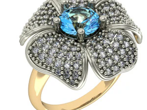 beautiful ring flower 3D Print Model