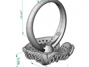 beautiful ring flower Model Cetak 3D