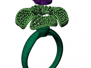 beautiful ring flower Model Cetak 3D