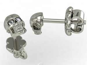 stud earring human scull 3D Print Model