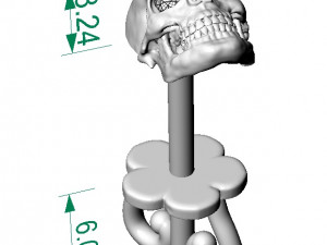 stud earring human scull 3D Принт Модель