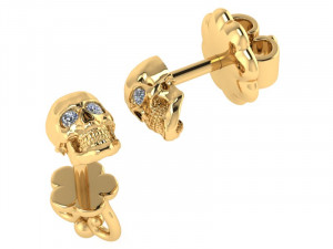 stud earring human scull 3D Принт Модель