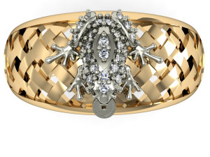 ring frog with a coin 3D-printmodel
