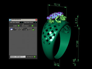 ring frog with a coin 3D 프린트 모델