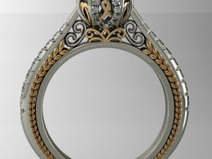 engagement ring high detail 3D Принт Модель