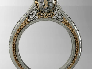 engagement ring high detail 3D Print Model