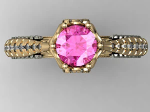 engagement ring high detail 3D Print Model