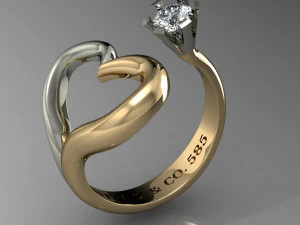 pierścionek zaręczynowy Model do druku 3D