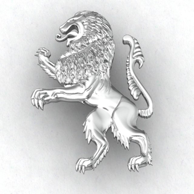 lion heraldic Model Cetak 3D .c4d .max .obj .3ds .fbx .stl .blend 