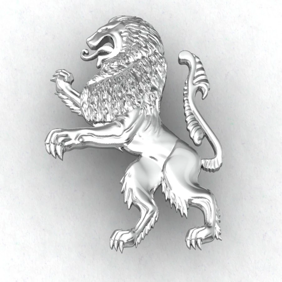 lion heraldic 3D Print Model .c4d .max .obj .3ds .fbx .stl .blend 