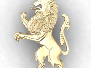 lion heraldic Model Cetak 3D