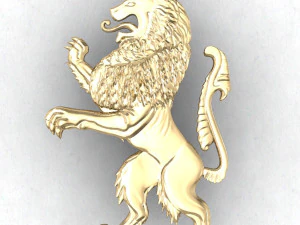 lion heraldic 3D Print Model