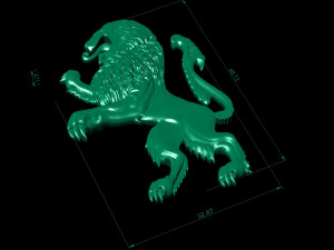 lion heraldic Model Cetak 3D