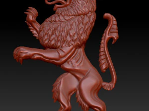 lion heraldic 3D Print Model