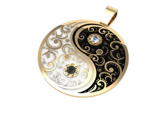 fashion pendant with gems 3D Baskı Modeli