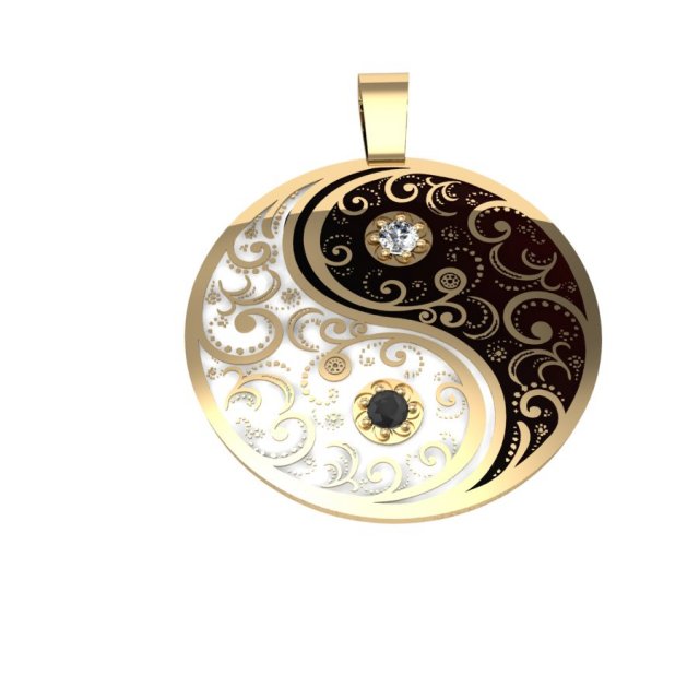 fashion pendant with gems 3D Baskı Modeli .c4d .max .obj .3ds .fbx .stl .blend 