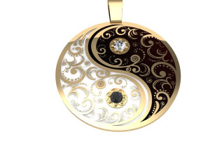 fashion pendant with gems 3D प्रिंट मॉडल