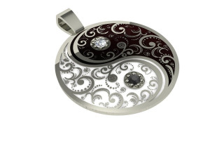 fashion pendant with gems 3D Baskı Modeli
