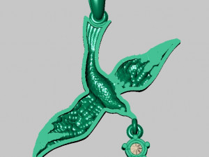 pendant bird gull with gems 3D Baskı Modeli