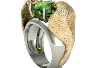 ring two snakes 3D प्रिंट मॉडल