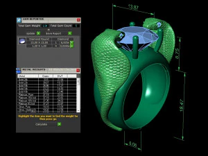 ring two snakes 3D Print Model