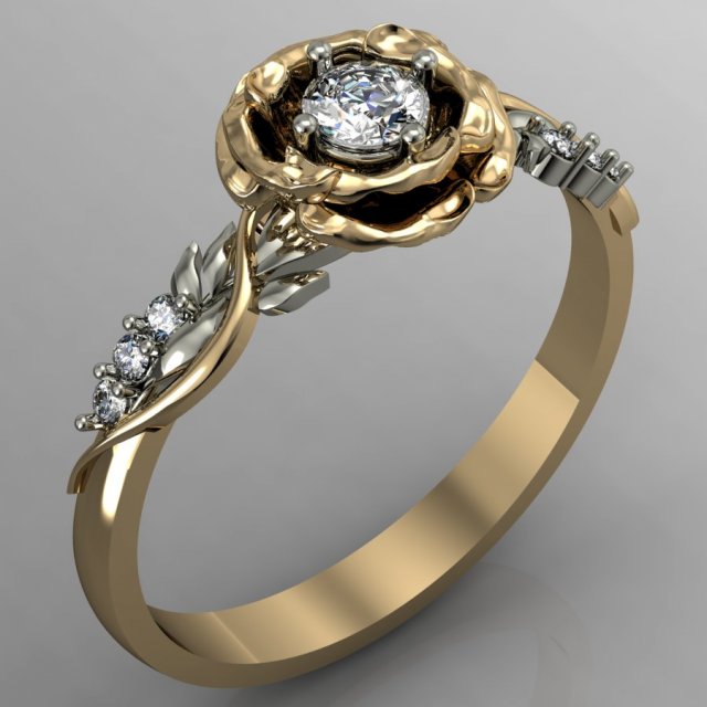beautiful ring rose Modèles 3D en vedette .c4d .max .obj .3ds .fbx .stl .blend 