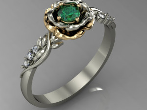 beautiful ring rose Modèles 3D en vedette