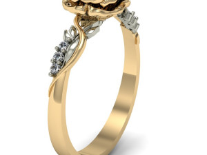 beautiful ring rose Modèles 3D en vedette