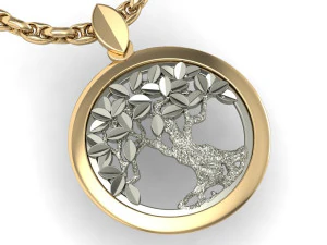 красивий кулон дерево життя 3D Принт Модель
