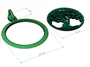 beautyful pendant tree of life Modelo de Impressão 3D