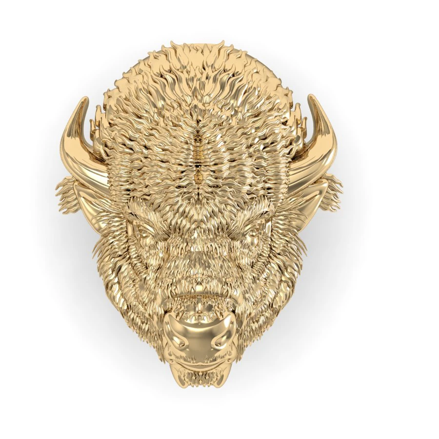 bison head 3D Print Model .c4d .max .obj .3ds .fbx .stl .blend