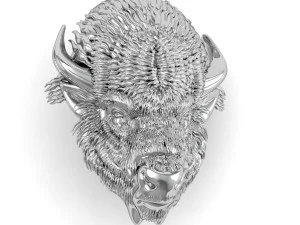 bison head 3D Print Model