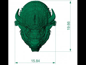 bison head 3D Print Model