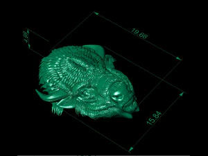 bison head 3D Print Model