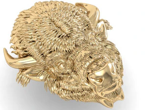 bison head 3D Print Model