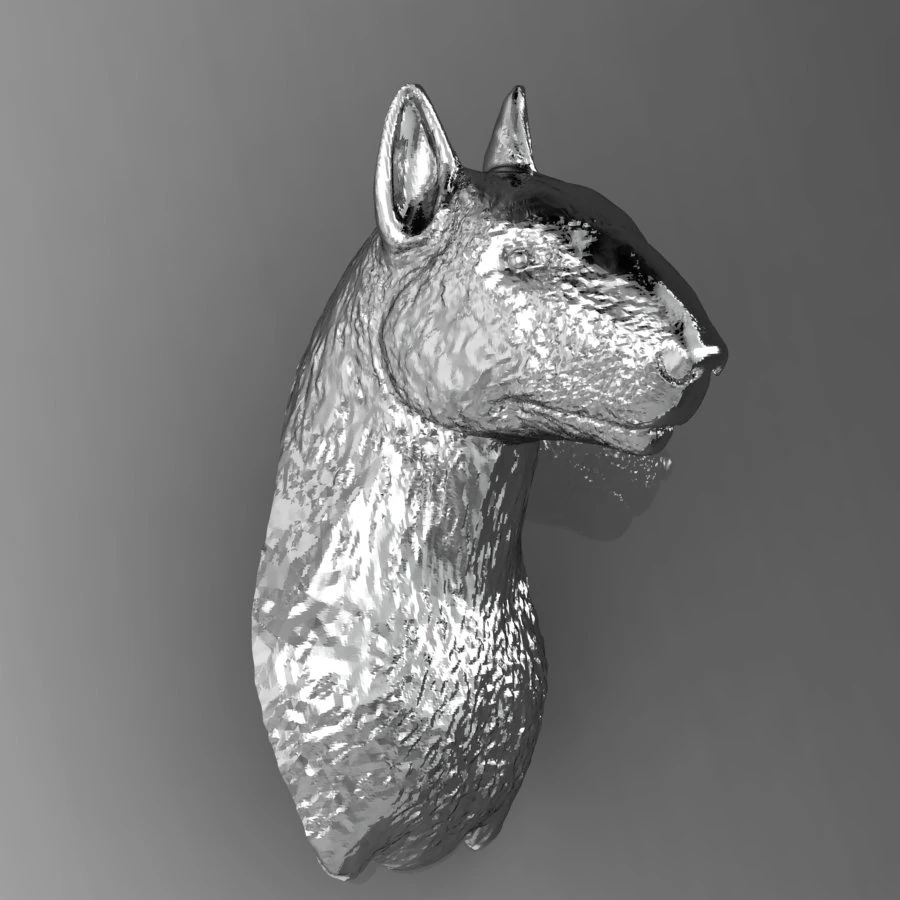 head bull terrier 3D Print Model .c4d .max .obj .3ds .fbx .stl .blend 