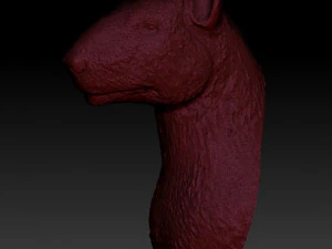 head bull terrier 3D Print Model