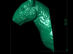 head bull terrier 3D Print Model