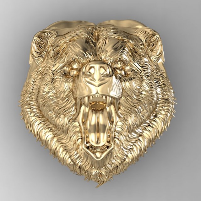 head bear 3Dプリントモデル .c4d .max .obj .3ds .fbx .stl .blend 