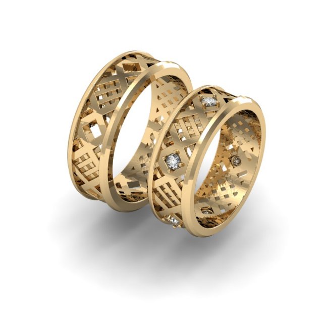 fashion wedding ring with diamonds 3D 프린트 모델 .c4d .max .obj .3ds .fbx .stl .blend 